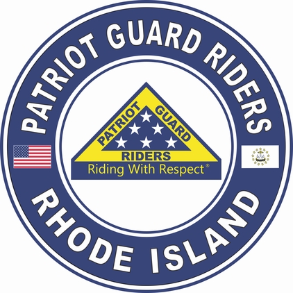 Patriot Guard Riders Rhode Island State Round Vinyl Decal