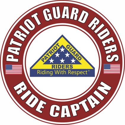 Patriot Guard Riders Ride Captain Round Vinyl Decal