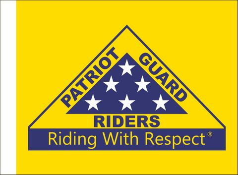Patriot Guard Riders "Riding With Respect" 11" x 15" Flag