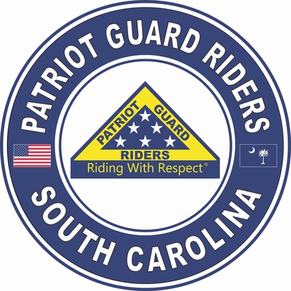 Patriot Guard Riders South Carolina State Round Vinyl Decal