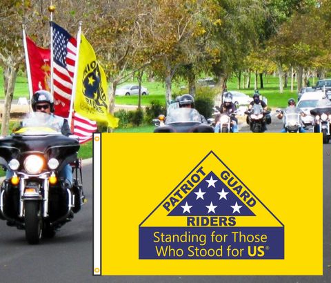 Patriot Guard Riders "Standing for Those Who Stood for Us" 3' x 5' Flag