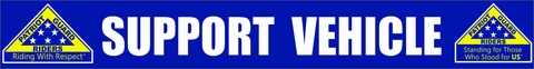Patriot Guard Riders Support Vehicle 18" Die Cut Magnet