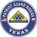Patriot Guard Riders Texas State Round Vinyl Decal