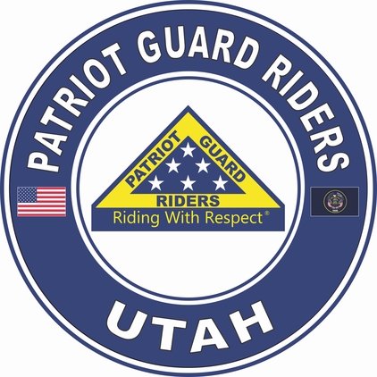 Patriot Guard Riders Utah State Round Vinyl Decal
