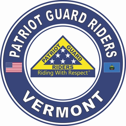 Patriot Guard Riders Vermont State Round Vinyl Decal