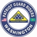 Patriot Guard Riders Washington State Round Vinyl Decal