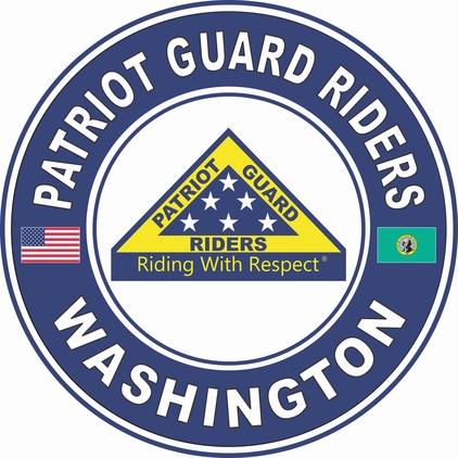 Patriot Guard Riders Washington State Round Vinyl Decal