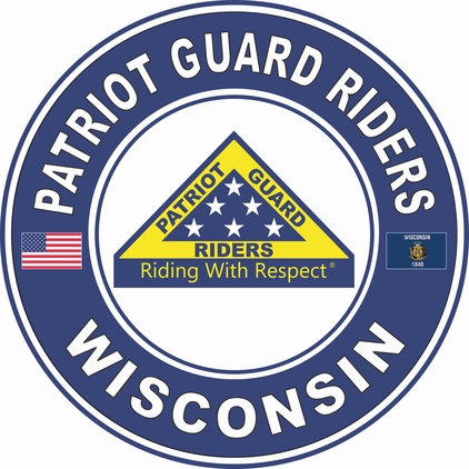 Patriot Guard Riders Wisconsin State Round Vinyl Decal