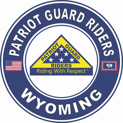 Patriot Guard Riders Wyoming State Round Vinyl Decal