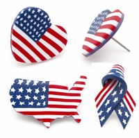 Patriotic American Flag Pins Thumbnail Illustration