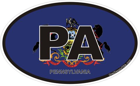 Pennsylvania State Oval Sticker