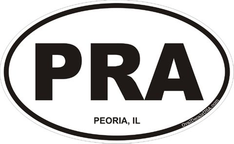 Peoria Illinois Oval Decal