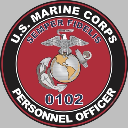 U.S.M.C. MOS 0102 Personnel Officer Decal