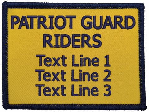 Patriot Guard Riders Custom 4" x 3" Rectangle Patch