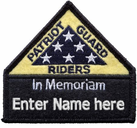 Patriot Guard Riders In Memoriam Patch