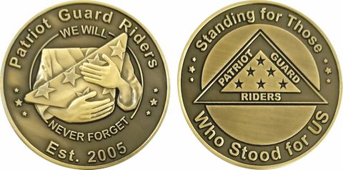 Patriot Guard Riders "We Will Never Forget" Challenge Coin