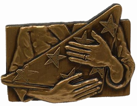 PGR "Never Forget" Folded Flag Lapel Pin