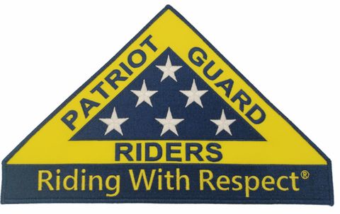Patriot Guard Riders "Riding With Respect" Large Back Patch