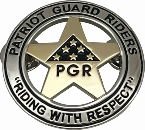 Patriot Guard Riders "Riding With Respect" Concho Pin
