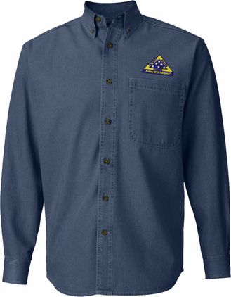 PGR "Riding With Respect" Embroidered Denim Shirt
