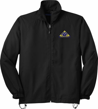 Patriot Guard Riders "Riding With Respect" Embroidered Full-Zip Windbreaker