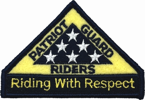 PGR "Riding With Respect" Triangular Vest Patch - Small