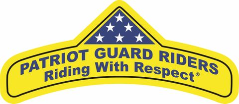 Patriot Guard Riders "Riding With Respect" 4" Helmet Decal