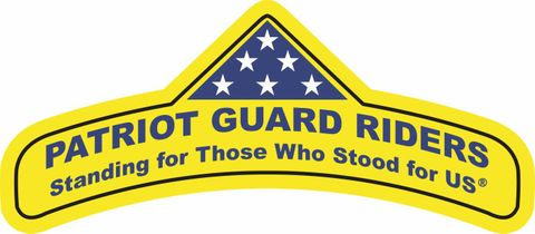 Patriot Guard Riders "Standing for Those Who Stood for US" 4" Helmet Decal