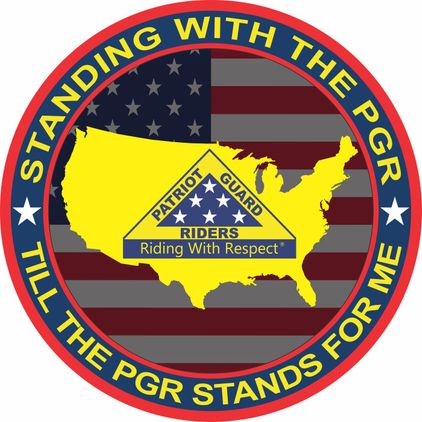 Patriot Guard Riders "Standing With The PGR" Vinyl Decal