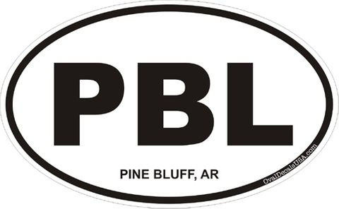 Pine Bluff Arkansas Oval Decal