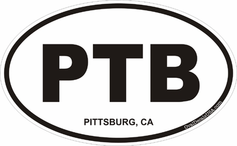 Pittsburg California Oval Decal