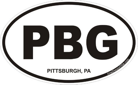 Pittsburgh Pennsylvania Oval Decal