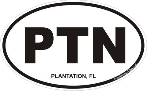 Plantation Florida Oval Decal