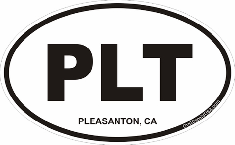 Pleasanton California Oval Decal