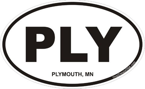 Plymouth Minnesota Oval Decal