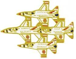 4 Thunderbirds Aircraft Large Pin (1 3/4 inch)