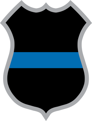 Thin Blue Line Police Badge Decal