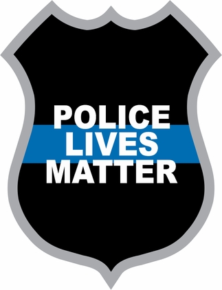 Police Lives Matter Thin Blue Line Badge Decal