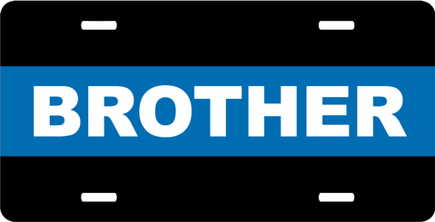 Police Thin Blue Line Brother License Plate