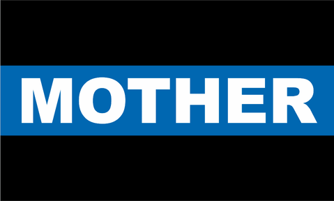 Police Thin Blue Line Mother Decal