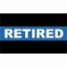Police Thin Blue Line Retired Decal