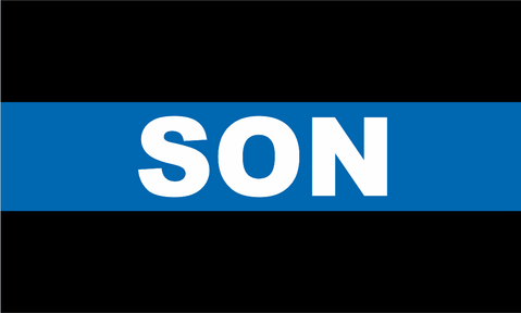 Police Thin Blue Line Son Decal