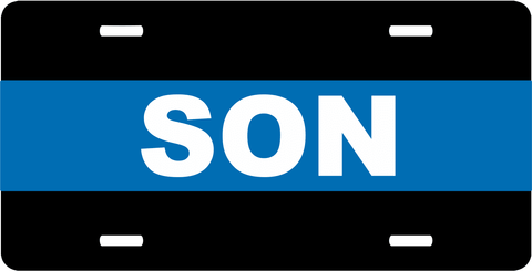 Police Thin Blue Line Son License Plate