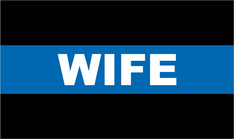 Police Thin Blue Line Wife Decal