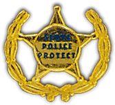 Police Wreath Lapel Hat Pin