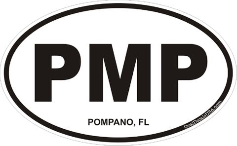 Pompano Florida Oval Decal