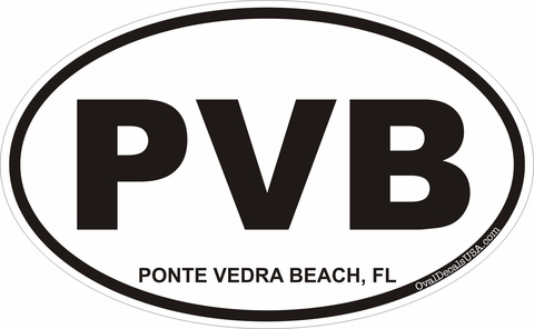 Ponte Vedra Beach Florida Oval Decal