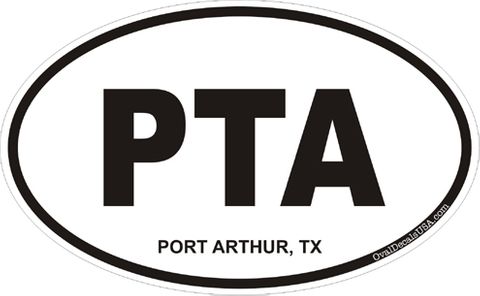 Port Arthur Texas Oval Decal