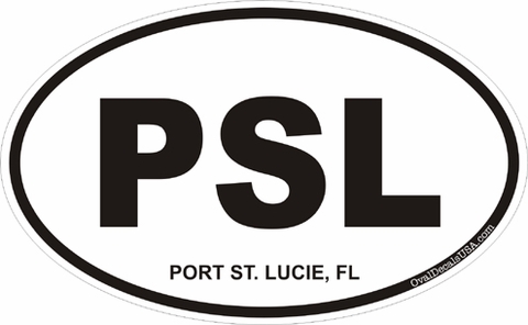 Port St Lucie Oval Decal