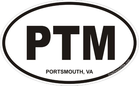 Portsmouth Virginia Oval Decal